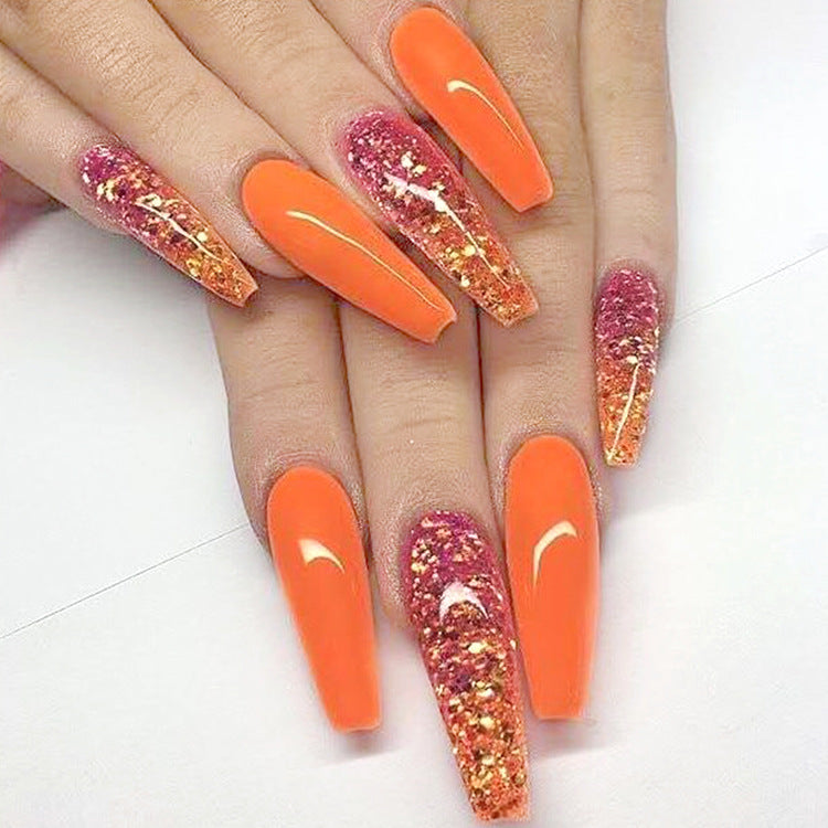 Long Ballet Nails With Flat And Pointed Water Droplets Long Ballet Nails With Flat And Pointed Water Droplets